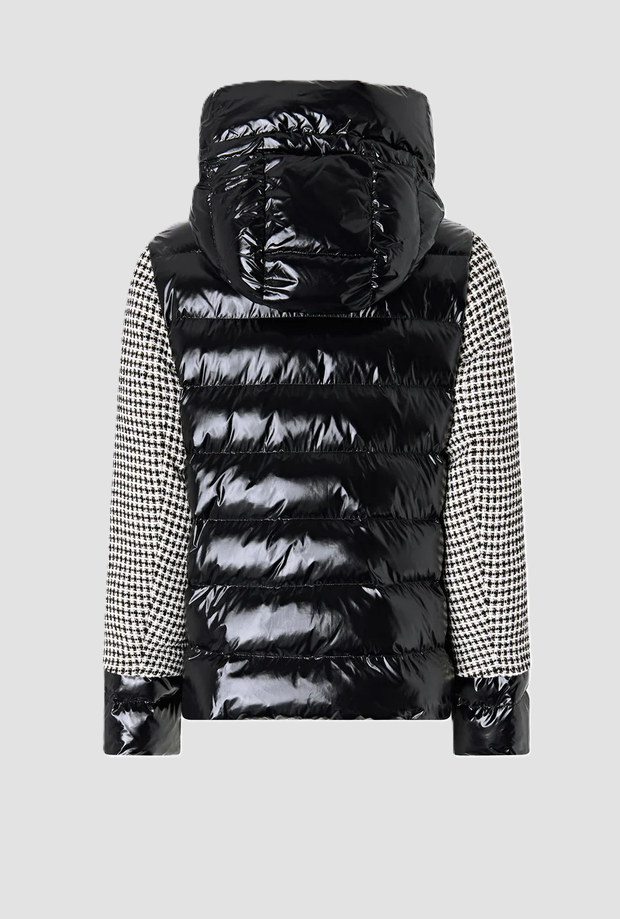 Piumino imbottito donna bianco-nero 