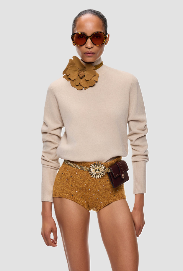 Dolcevita misto lana-cashmere donna beige 