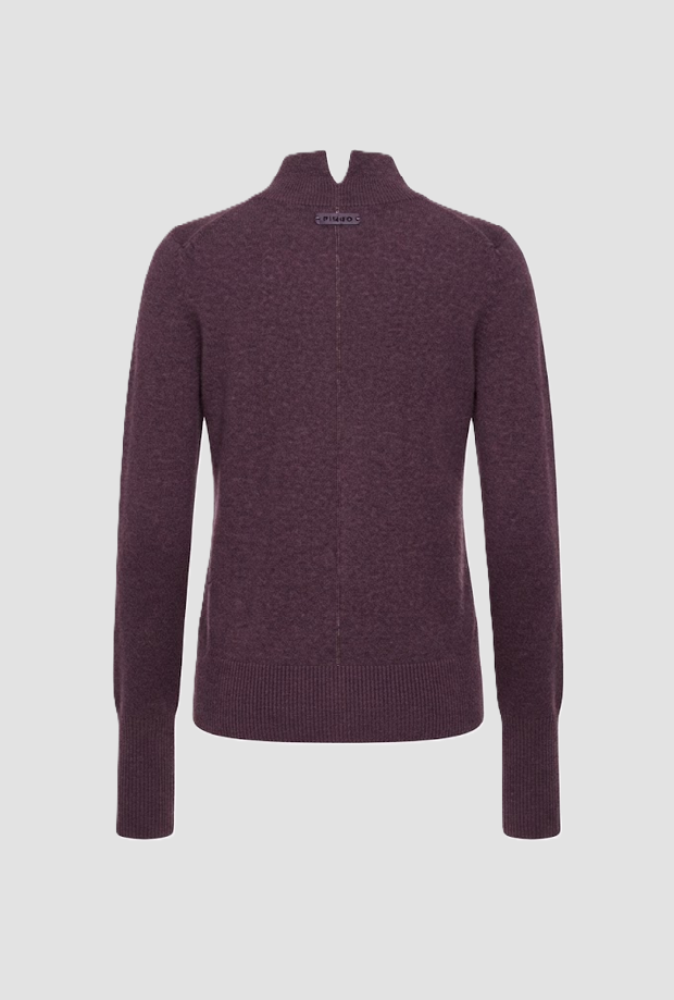 Dolcevita misto lana-cashmere donna viola 
