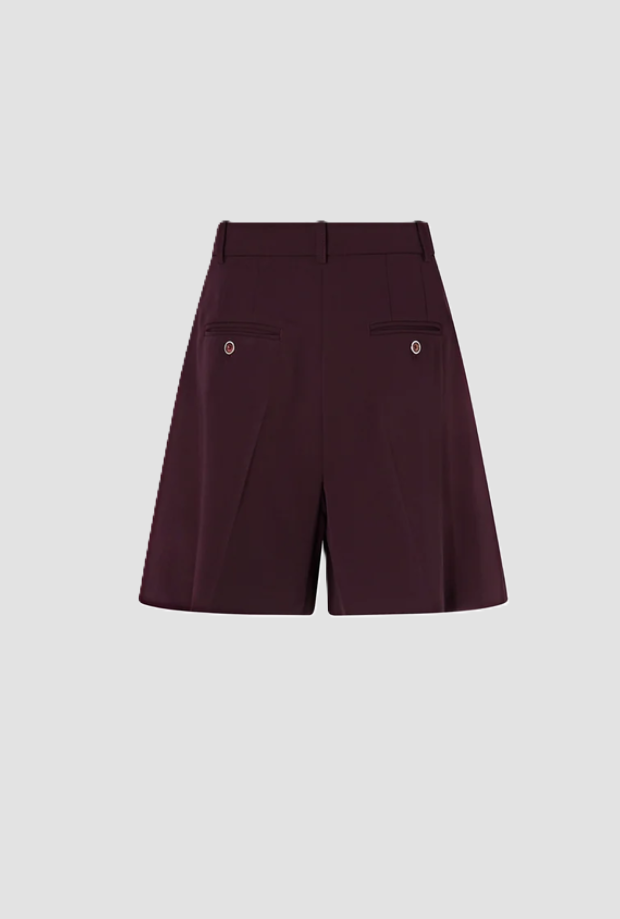 Shorts sartoriali donna bordeaux scuro 