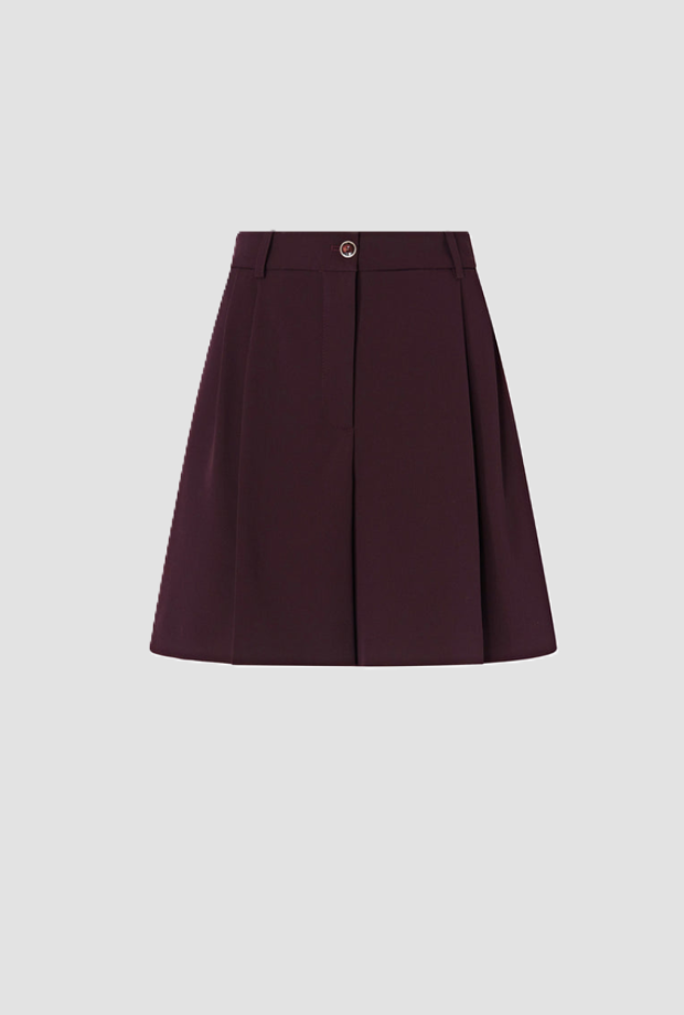 Shorts sartoriali donna bordeaux scuro 