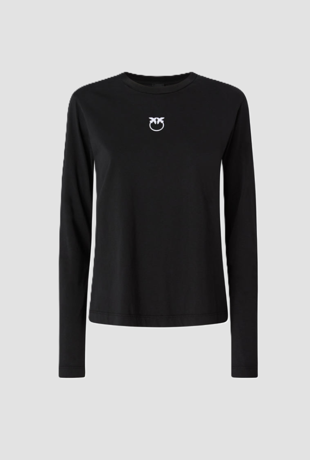 Maglia con logo Love Birds donna nero 