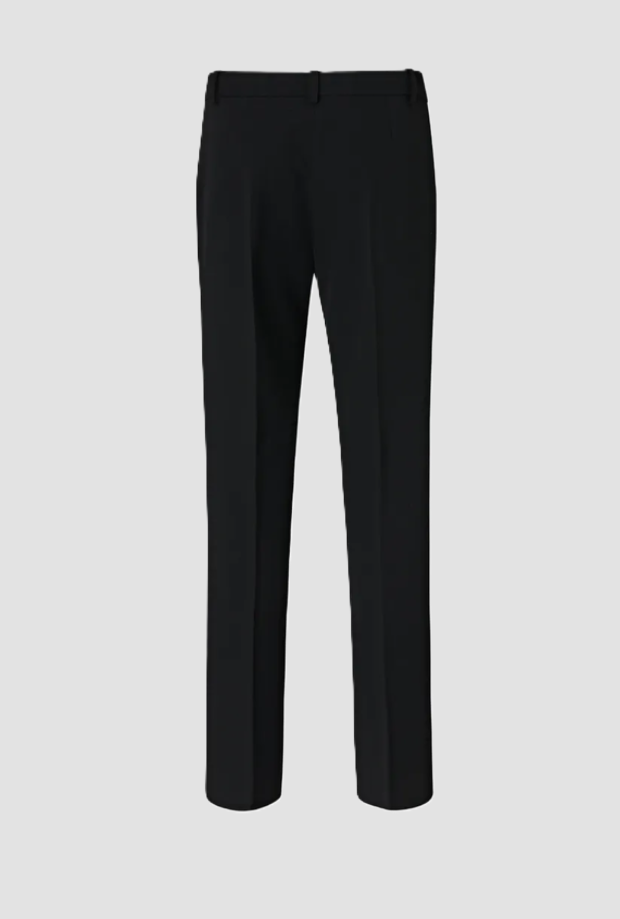 Pantalone dritto con piega donna nero 