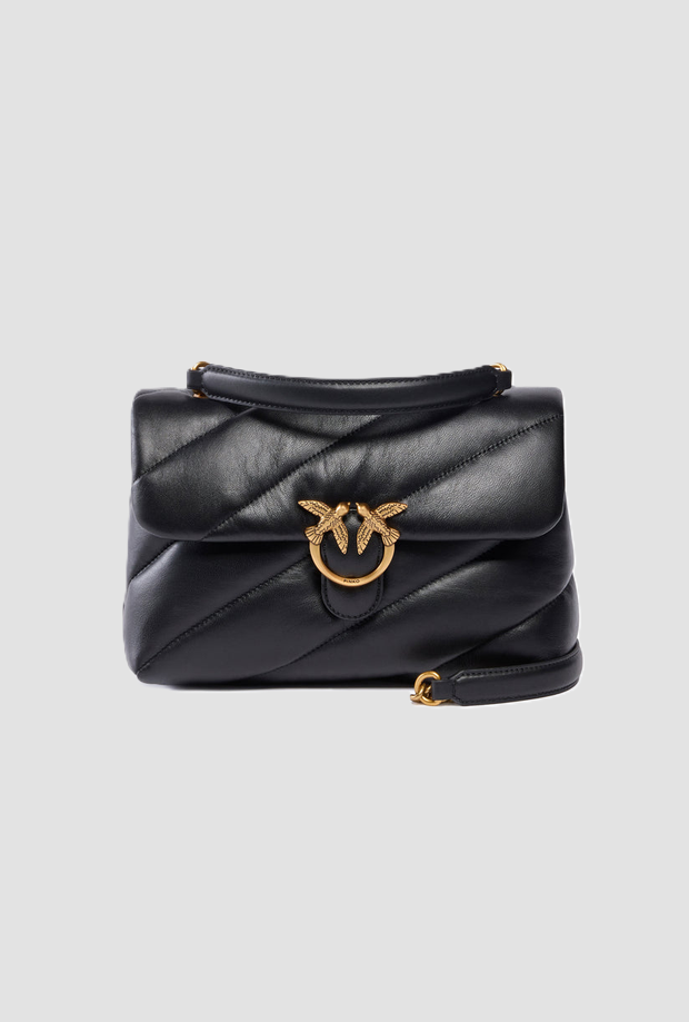 Borsa media a tracolla Love Bag donna nero-gold 