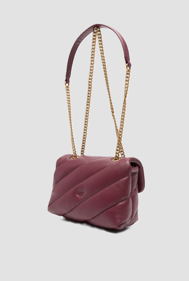 Borsa mini Love Puff da donna bordeaux 