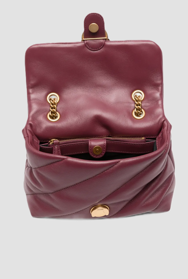 Borsa mini Love Puff da donna bordeaux 