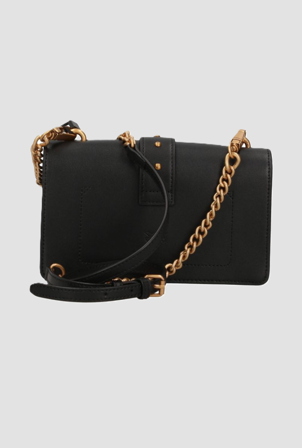 Borsa Love One mini da donna nero-oro 