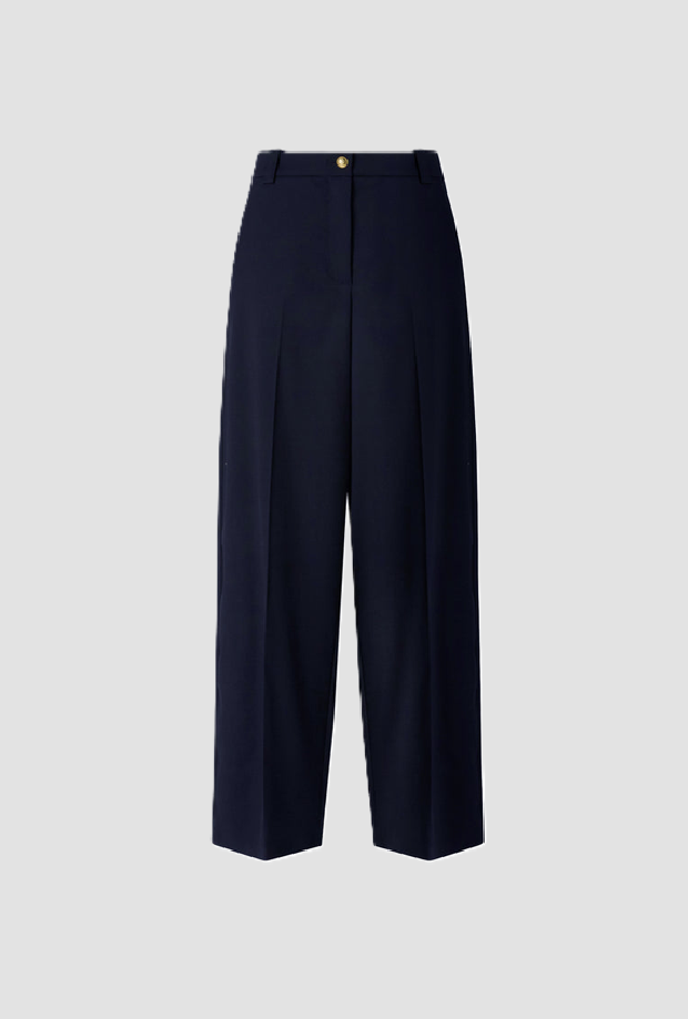 Pantalone barrel fit donna blu scuro 