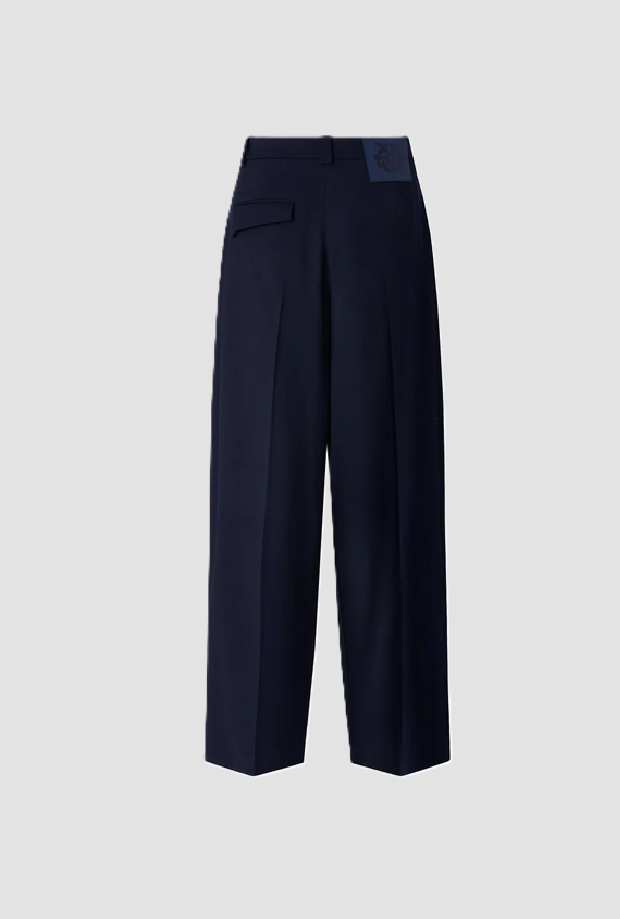 Pantalone barrel fit donna blu scuro 