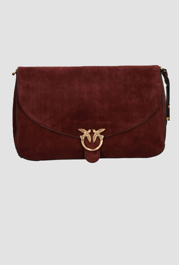 Borsa in camoscio Love Birds donna borgogna 