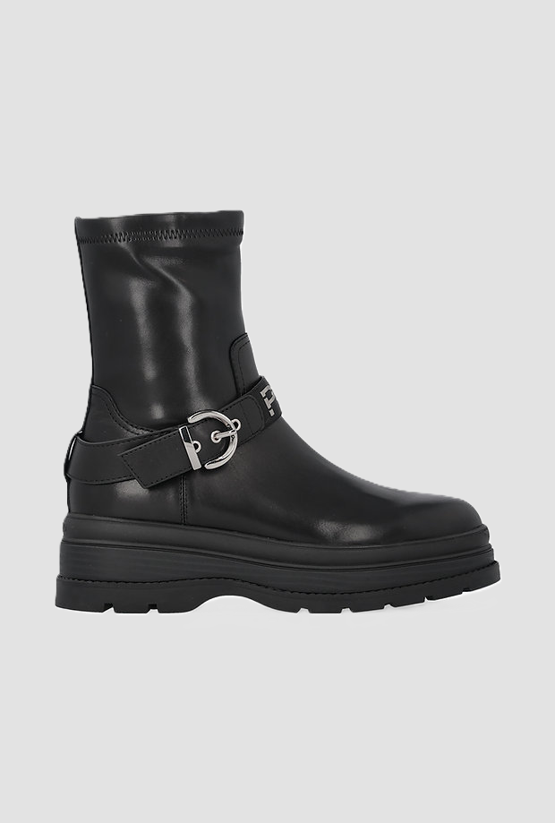 Stivaletto Eva in pelle donna nero 