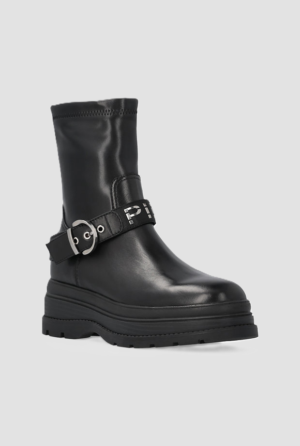 Stivaletto Eva in pelle donna nero 