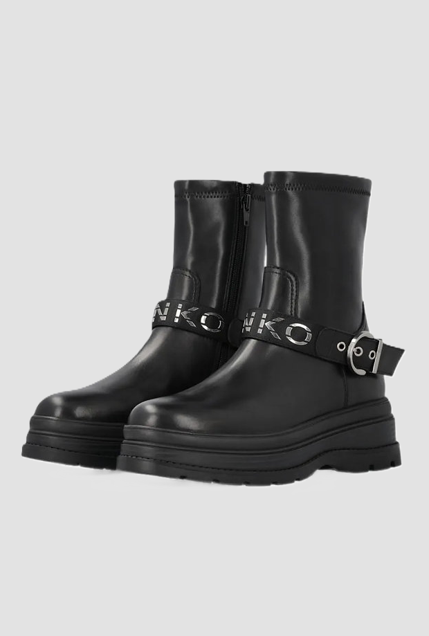 Stivaletto Eva in pelle donna nero 