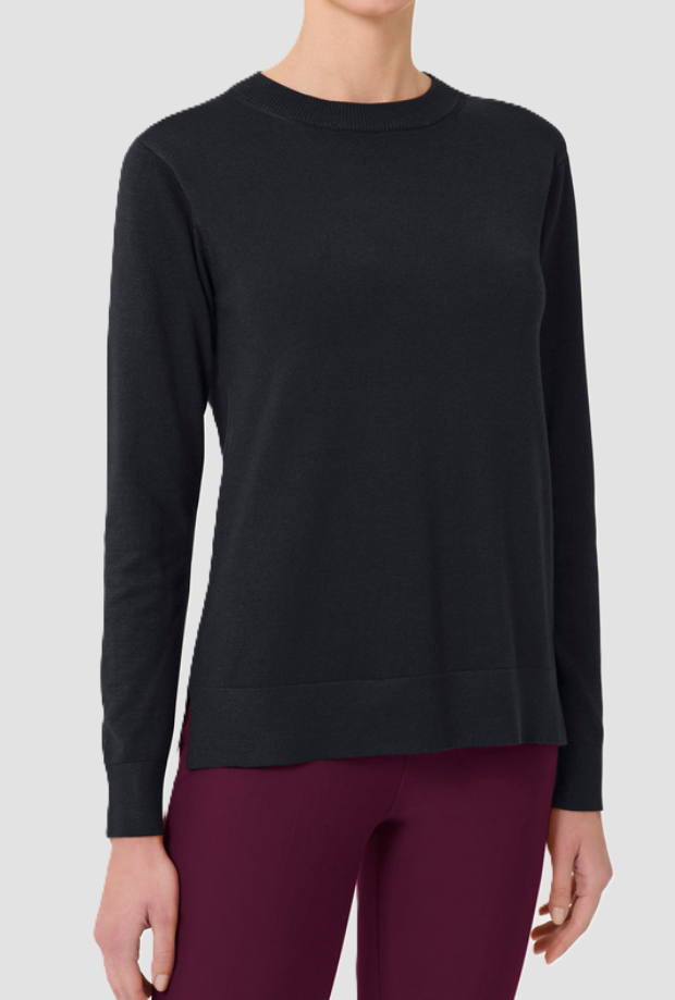 Maglia girocollo donna nero 