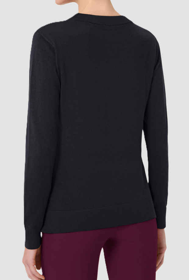 Maglia girocollo donna nero 