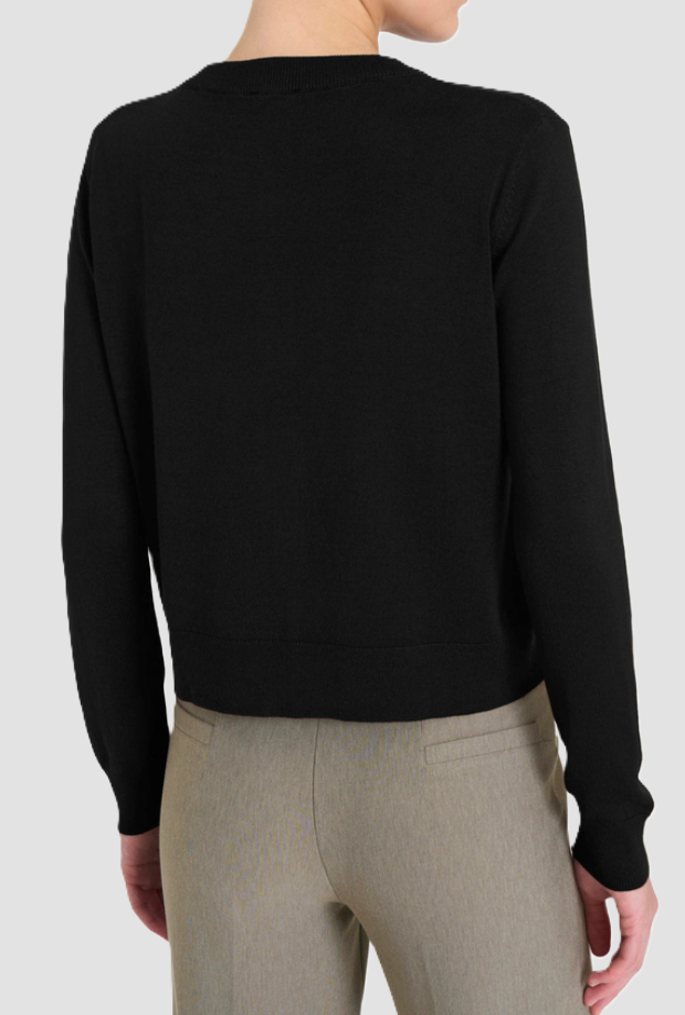 Cardigan con bottoni donna nero 