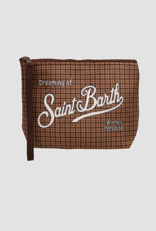 Pochette Aline da bambina marrone pied de poule 
