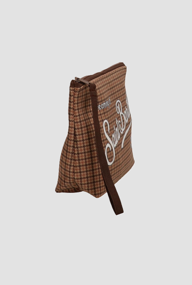 Pochette Aline da bambina marrone pied de poule 