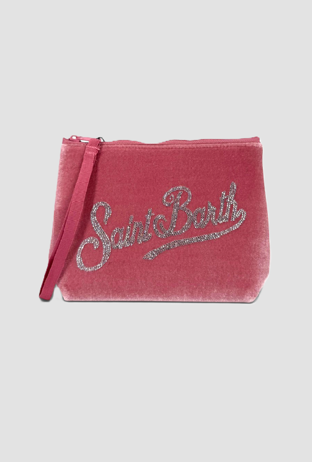 Pochette Aline con strass da bambina rosa 