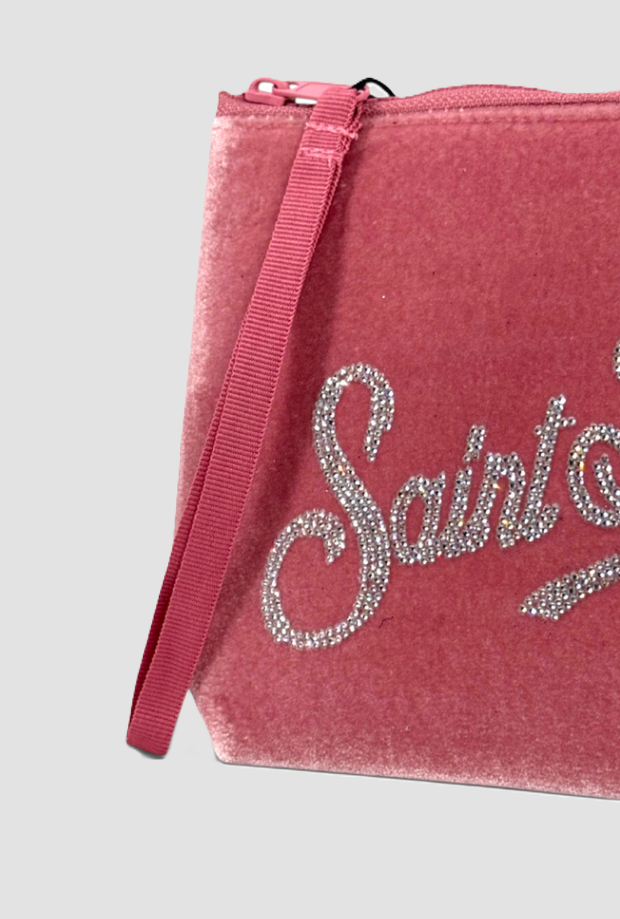 Pochette Aline con strass da bambina rosa 