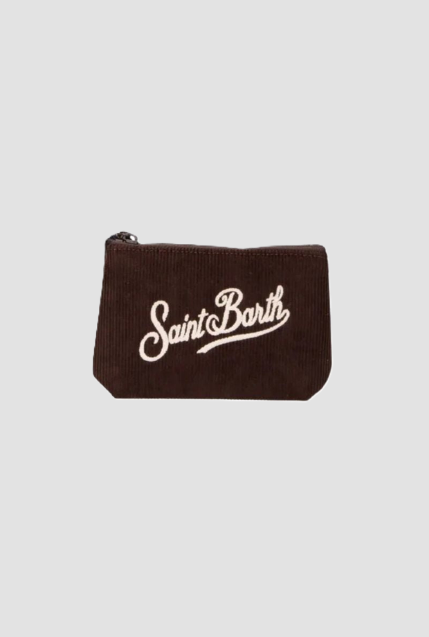 Pochette Aline Mini in velluto da bambina marrone 