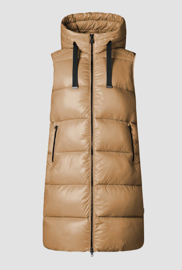 Gilet con cappuccio Iria da donna beige 