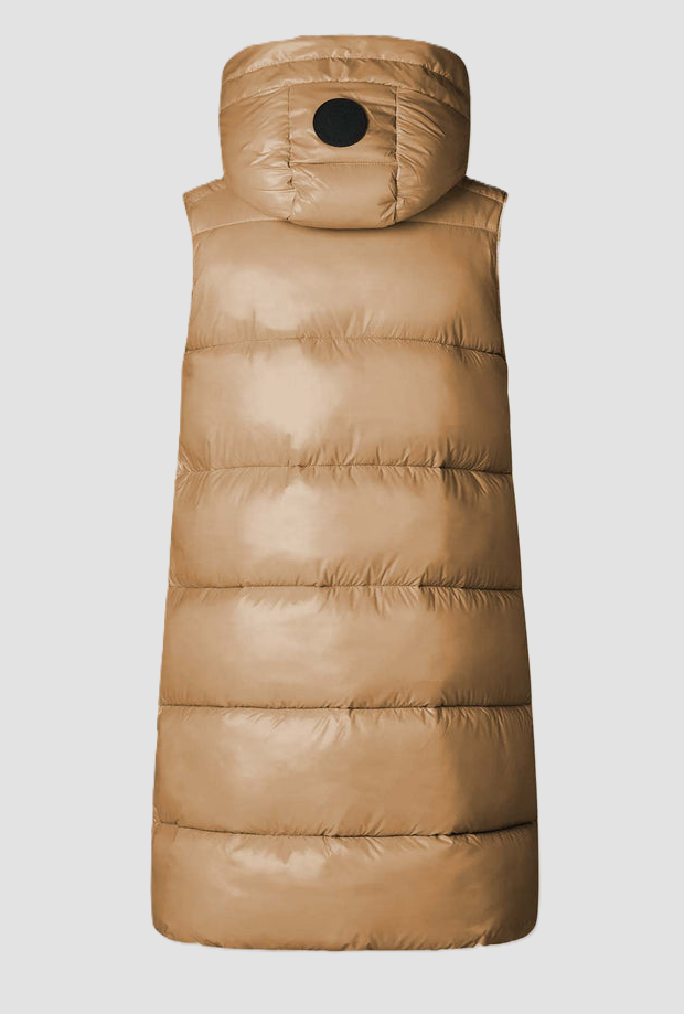 Gilet con cappuccio Iria da donna beige 