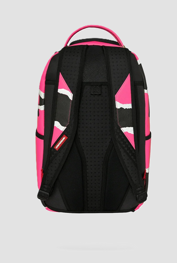 Zaino con grafica Shark unisex rosa-nero 