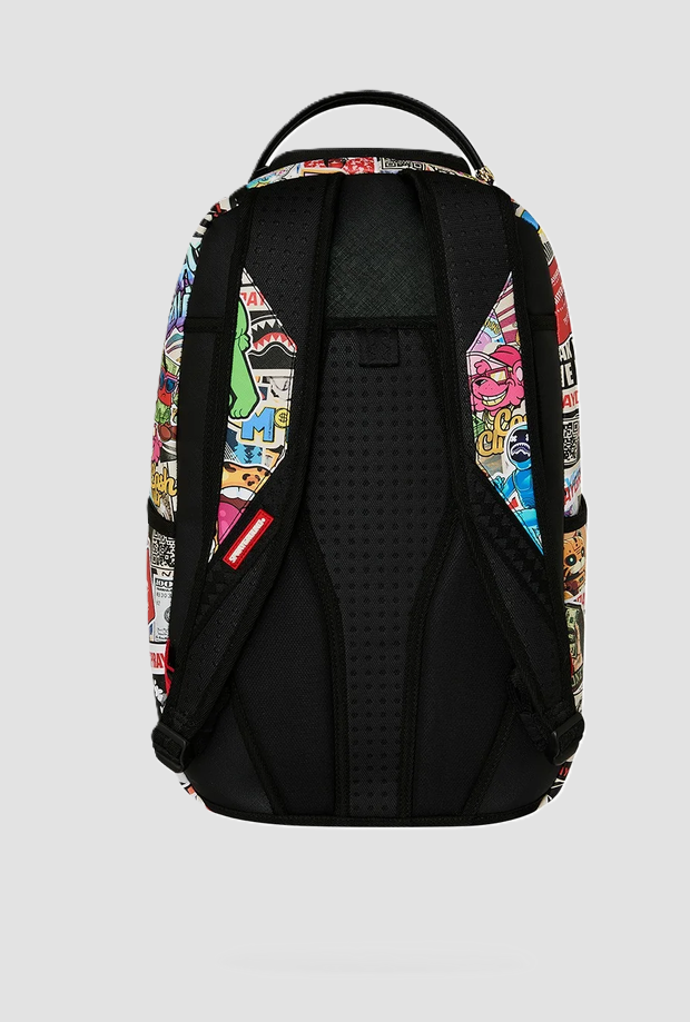 Zaino con sticker unisex multicolor 