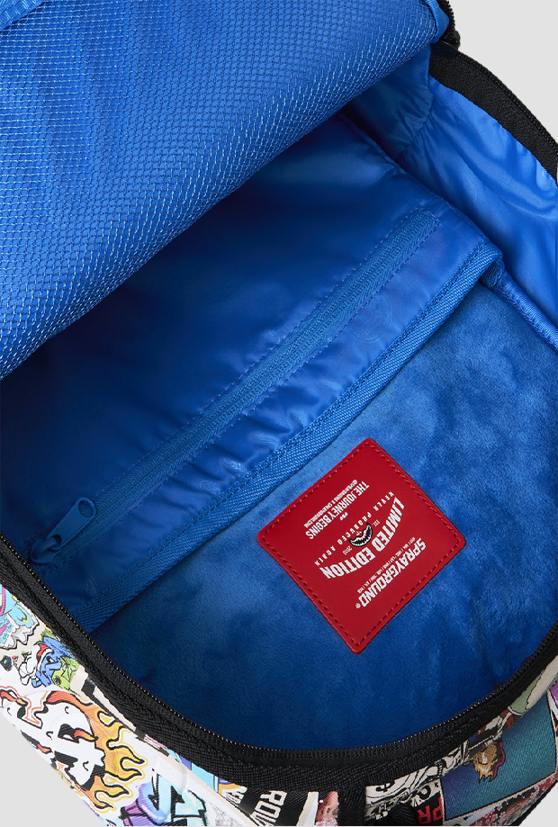 Zaino con sticker unisex multicolor 