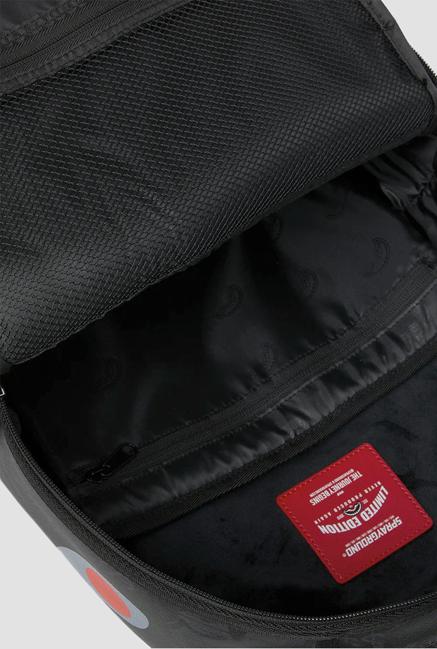 Zaino con grafica Shark unisex nero 