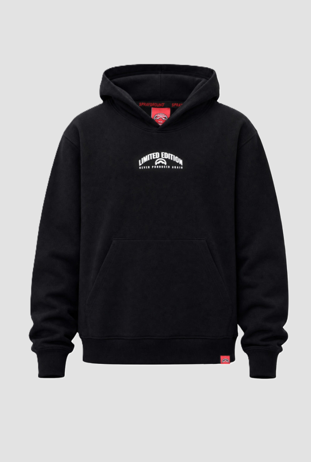 Felpa con cappuccio bambino nero 