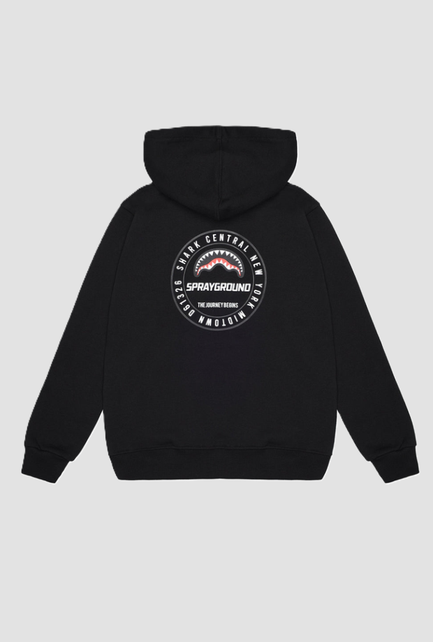 Felpa con cappuccio bambino nero 