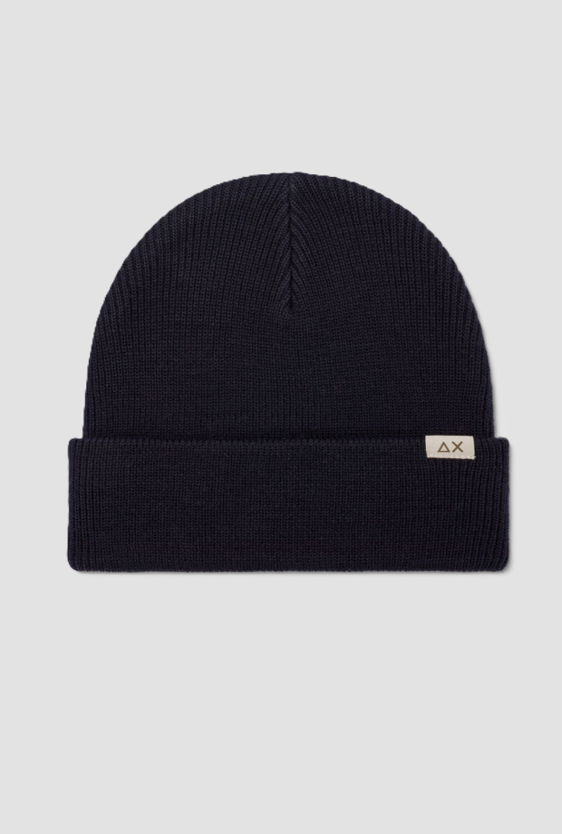 Berretto a costine da bambino navy blue 