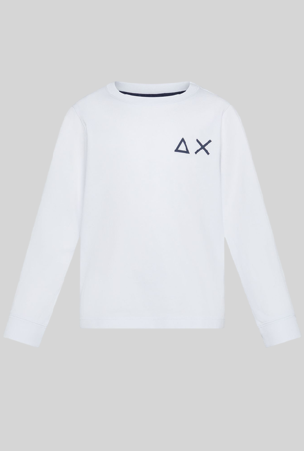 T-shirt con logo da bambino bianco 