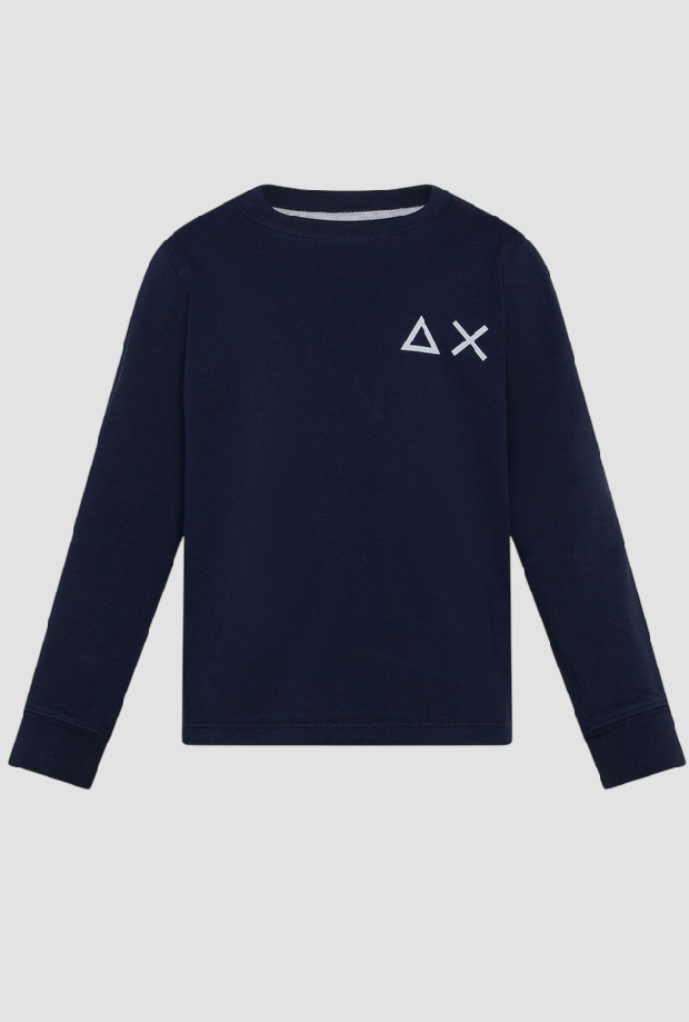 T-shirt con logo da bambino navy blue 