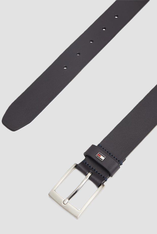 Cintura in pelle da uomo blu 