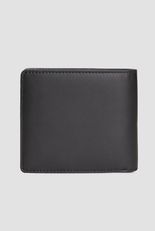 Portafoglio in pelle da uomo nero 