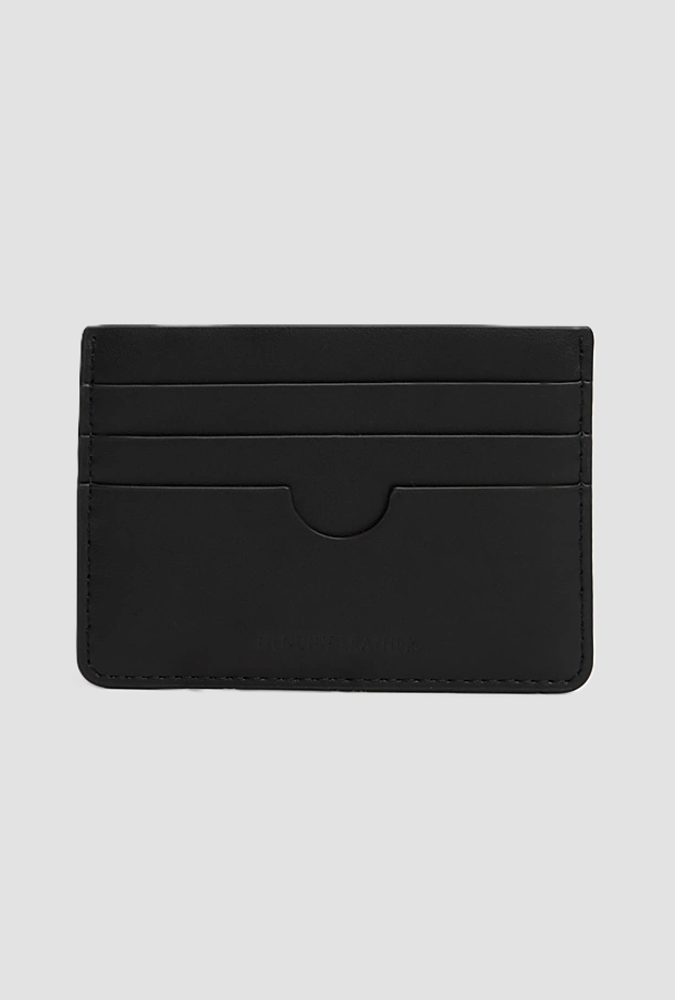 Portacarte in pelle da uomo nero 