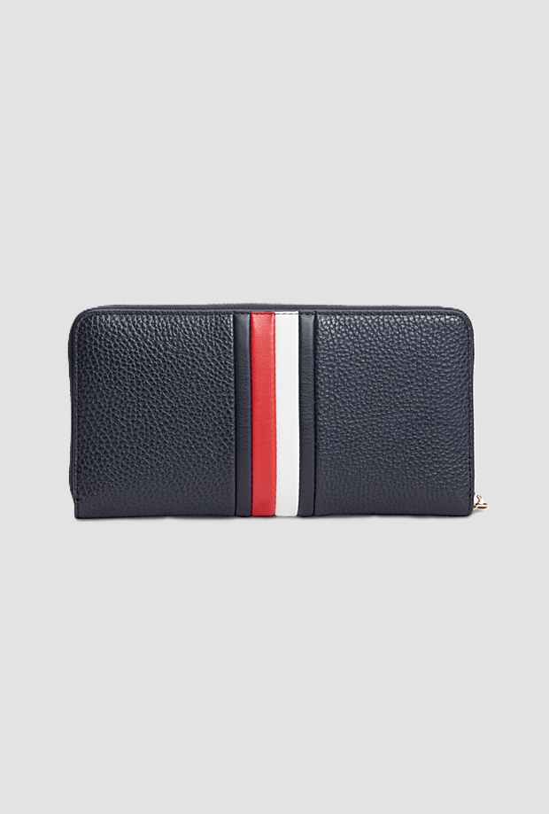 Portafoglio zip around da donna blu 