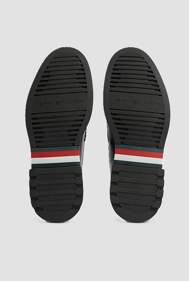 Mocassino in pelle da uomo nero 