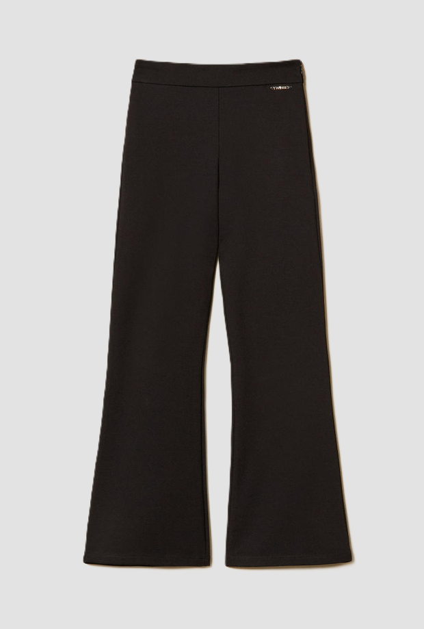 Pantalone a zampa bambina nero 