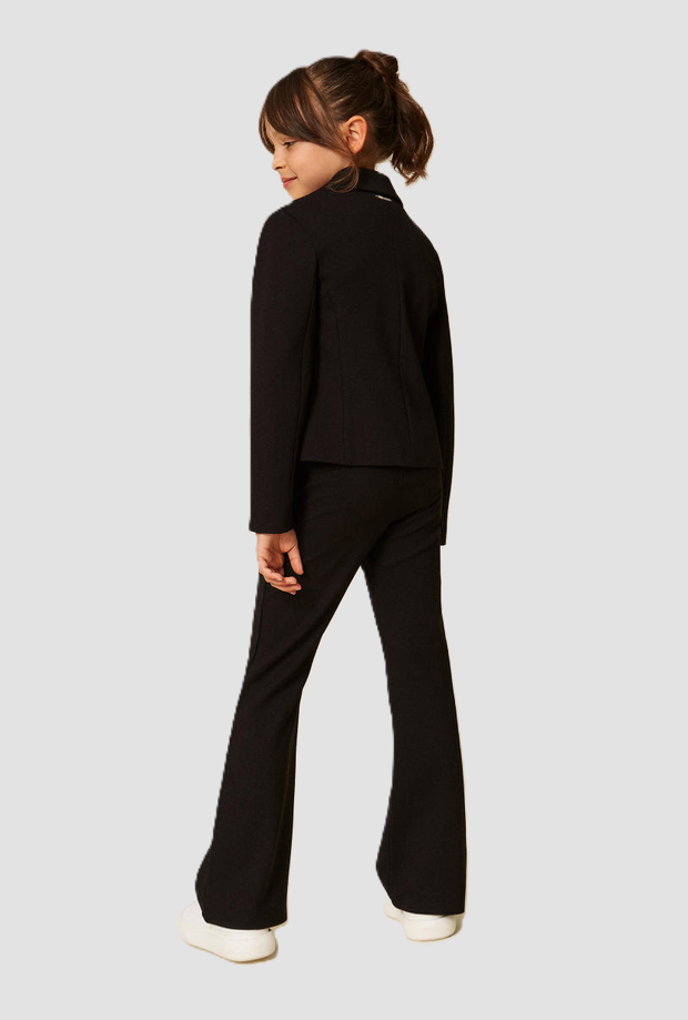 Pantalone a zampa bambina nero 