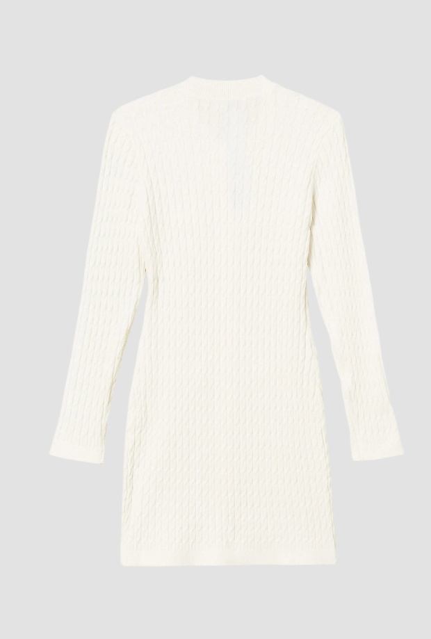Abito in maglia bambina bianco neve 