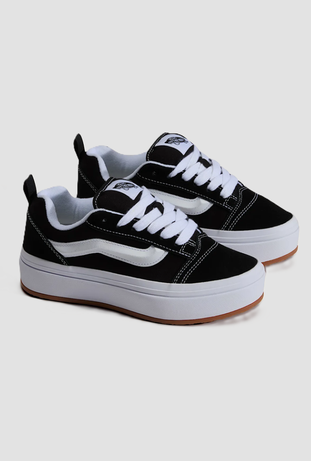 Scarpe Knu Skool Platform donna nero-bianco 