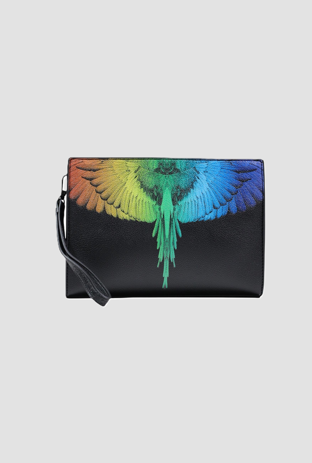 Pochette rainbow wings unisex nero 