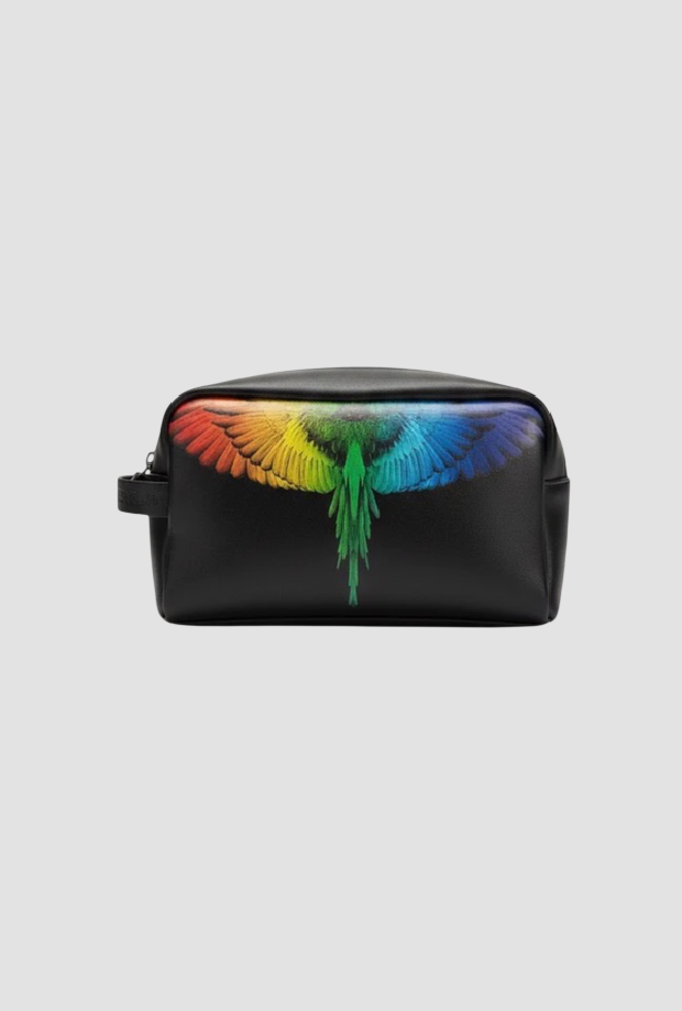 Beauty case rainbow wings unisex nero 