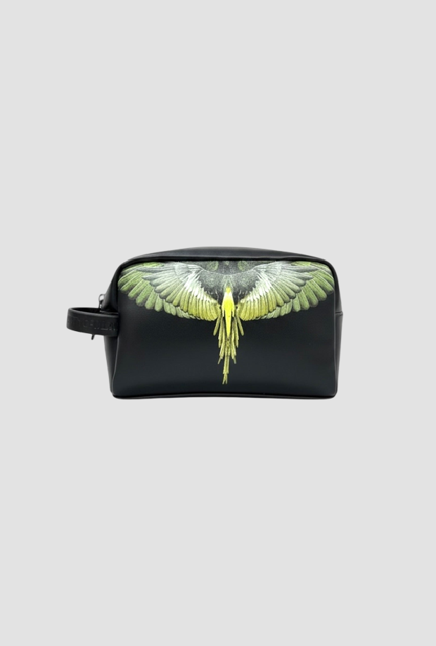 Beauty case yellow wings unisex nero 