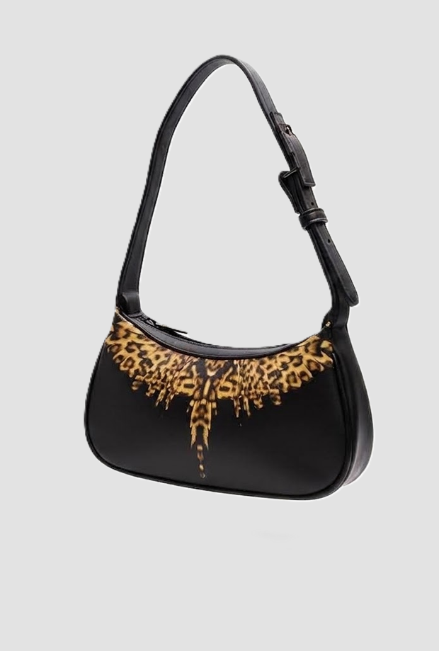 Borsa a tracolla leopard wings donna nero 