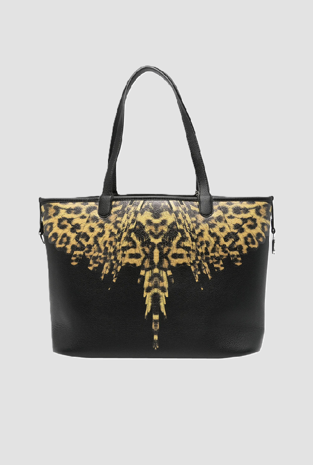 Borsa leopard wings donna nero 